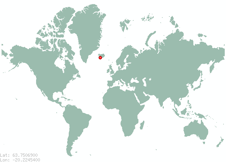 Hvolsvoellur in world map