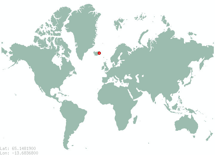 Neskaupstadur in world map