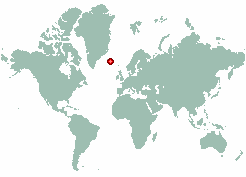 Iceland in world map